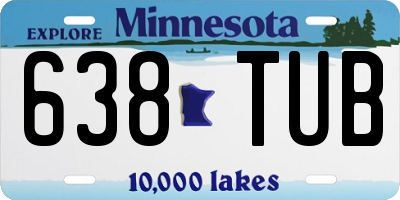 MN license plate 638TUB