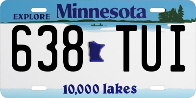 MN license plate 638TUI