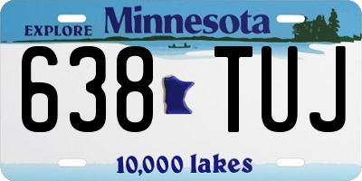 MN license plate 638TUJ