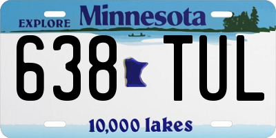 MN license plate 638TUL