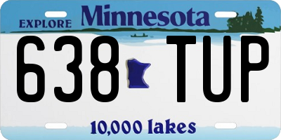 MN license plate 638TUP
