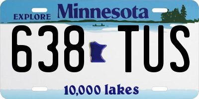 MN license plate 638TUS