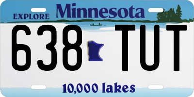 MN license plate 638TUT