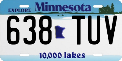 MN license plate 638TUV
