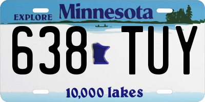 MN license plate 638TUY