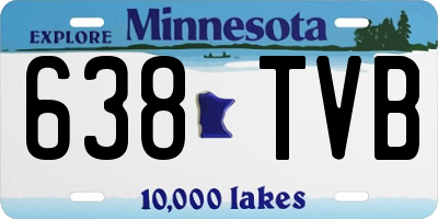 MN license plate 638TVB
