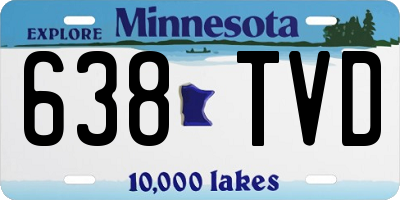 MN license plate 638TVD