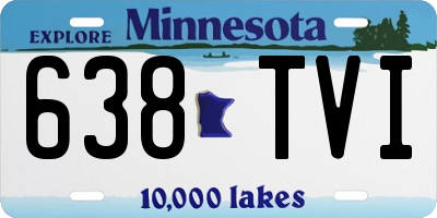 MN license plate 638TVI