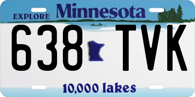 MN license plate 638TVK