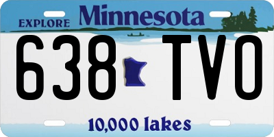 MN license plate 638TVO