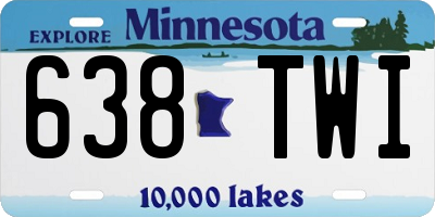 MN license plate 638TWI