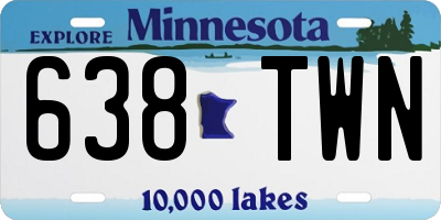 MN license plate 638TWN