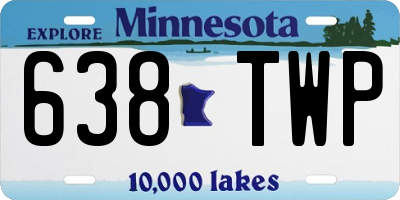 MN license plate 638TWP