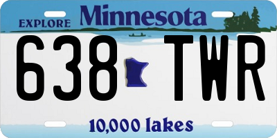MN license plate 638TWR