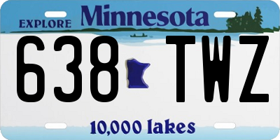 MN license plate 638TWZ