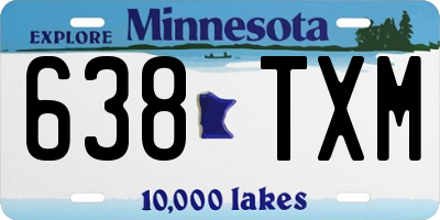 MN license plate 638TXM