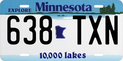 MN license plate 638TXN