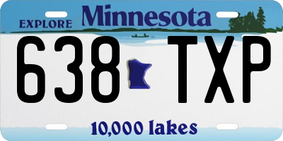 MN license plate 638TXP