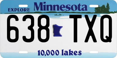 MN license plate 638TXQ