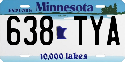 MN license plate 638TYA