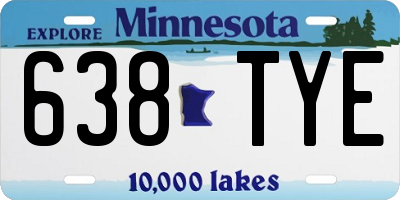 MN license plate 638TYE