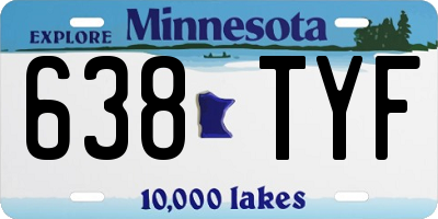 MN license plate 638TYF