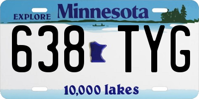 MN license plate 638TYG