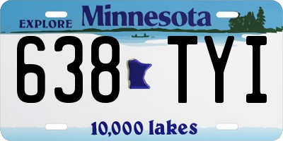 MN license plate 638TYI