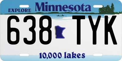 MN license plate 638TYK