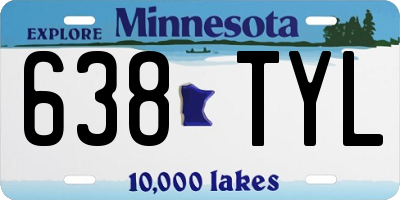 MN license plate 638TYL