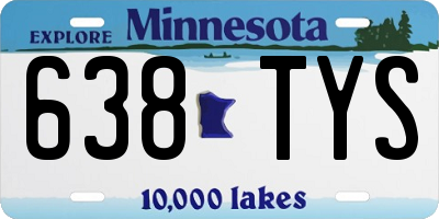 MN license plate 638TYS