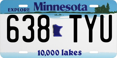 MN license plate 638TYU