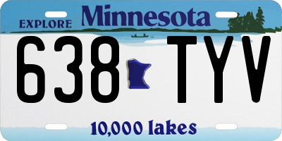 MN license plate 638TYV