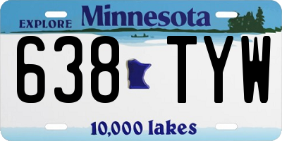 MN license plate 638TYW