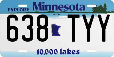 MN license plate 638TYY