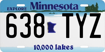 MN license plate 638TYZ