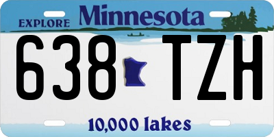 MN license plate 638TZH