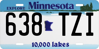 MN license plate 638TZI