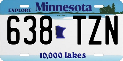 MN license plate 638TZN