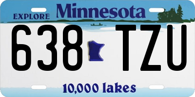 MN license plate 638TZU