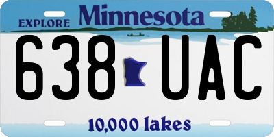 MN license plate 638UAC