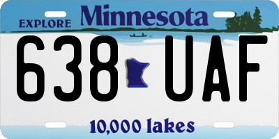 MN license plate 638UAF