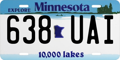 MN license plate 638UAI