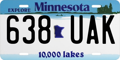MN license plate 638UAK