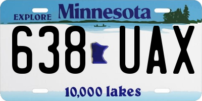 MN license plate 638UAX