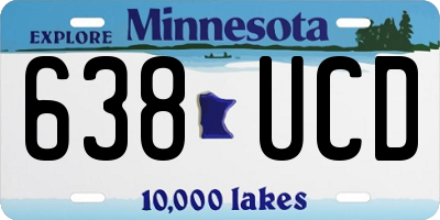 MN license plate 638UCD