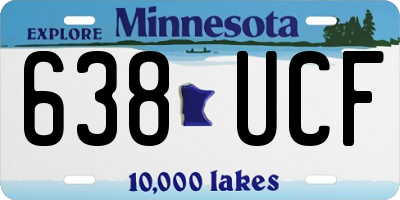 MN license plate 638UCF