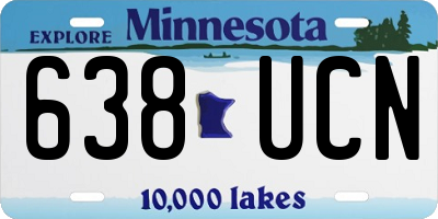 MN license plate 638UCN