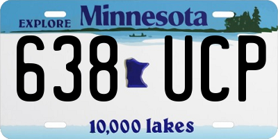 MN license plate 638UCP