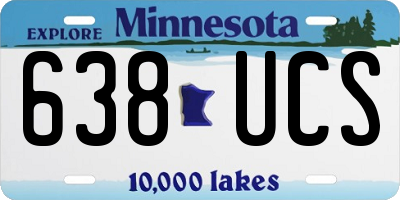 MN license plate 638UCS